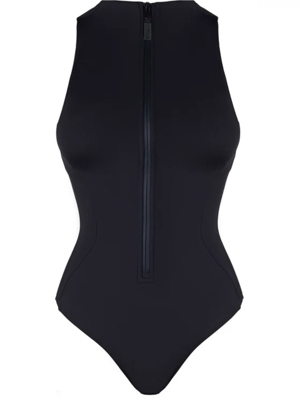 TA3 Sleeveless Surfy 2.0 Black One Piece Swimsuit Medium Long NWT Zip Front